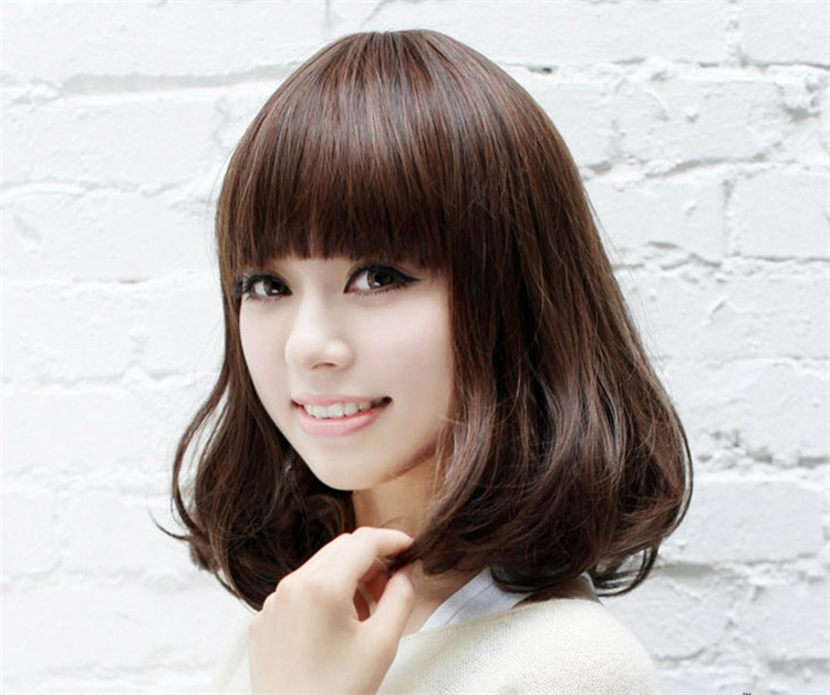 仿真梨花头假发 短发 女假发齐刘海中长发