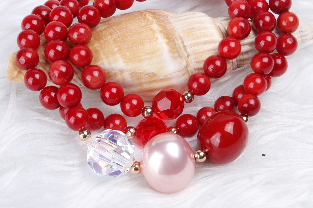 串珠编织手链_厂家直本命年多用配珍珠女式手工串珠编织手链手饰 - 阿