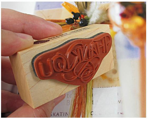 韩国艺术字体木质印章thankyou-2 正方形(5*5)