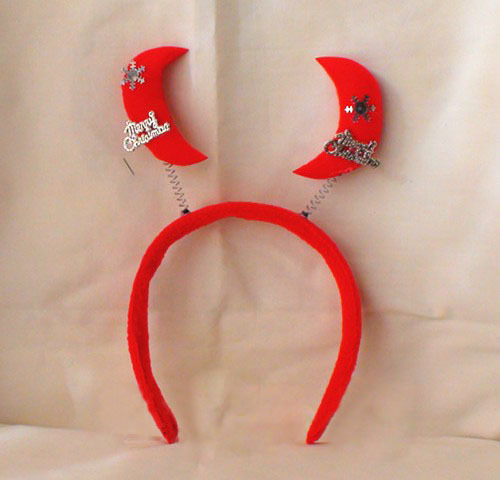 圣诞头箍 圣诞发 圣诞月亮头箍 可爱卡通头箍图片_1