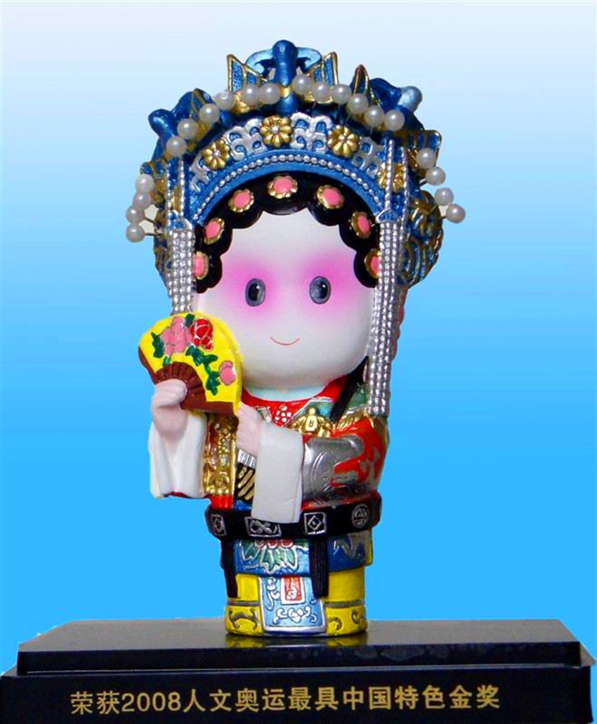 新奇特 礼品 创意礼品 工艺品 纯手工中国风 q版戏剧脸谱小乔混批