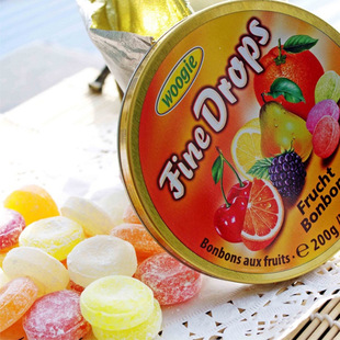 德国woogie 嘉云糖 水果糖 硬糖 柠檬/野莓/樱桃/综合水果味 200g