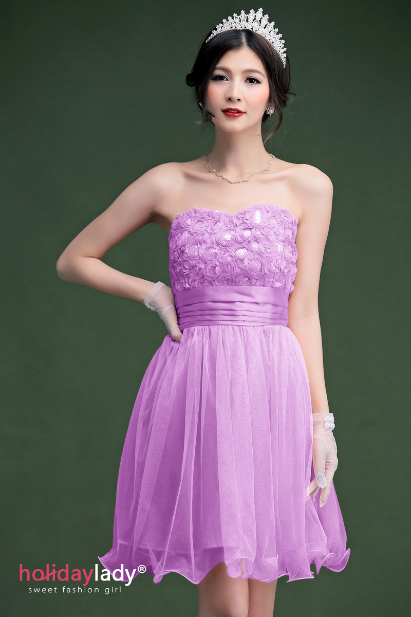 holiday lady礼服短款蓬蓬裙 抹胸裙 短款礼服 抹胸小礼服 批发