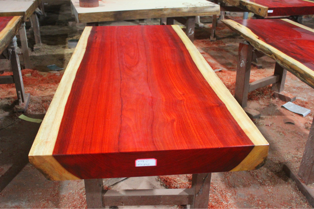 中根世家非洲红花梨大板茶桌大班台办公桌画案现货18978