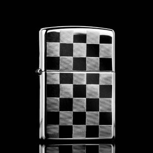 zippo打火机 正品原装zippo正版2012 黑冰棋盘 美国原装打火机