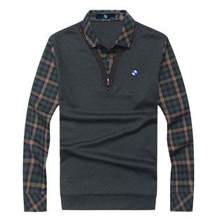 德国正品宝马男装清仓休闲男装假两件 男式长袖t恤男t恤93803