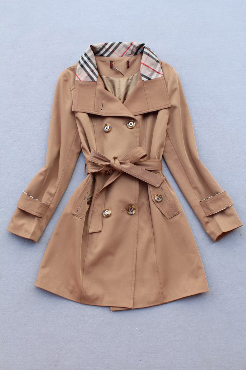 外贸女装原单尾货大码欧美批发 涤纶 纯色翻领中袖上衣 外套 风衣