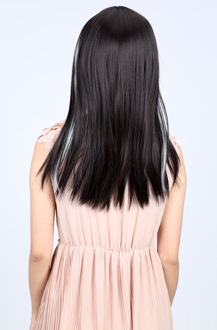 娇滴假发女长直发片一片式渐变高温丝假发片 接发片 假发厂家批发图片