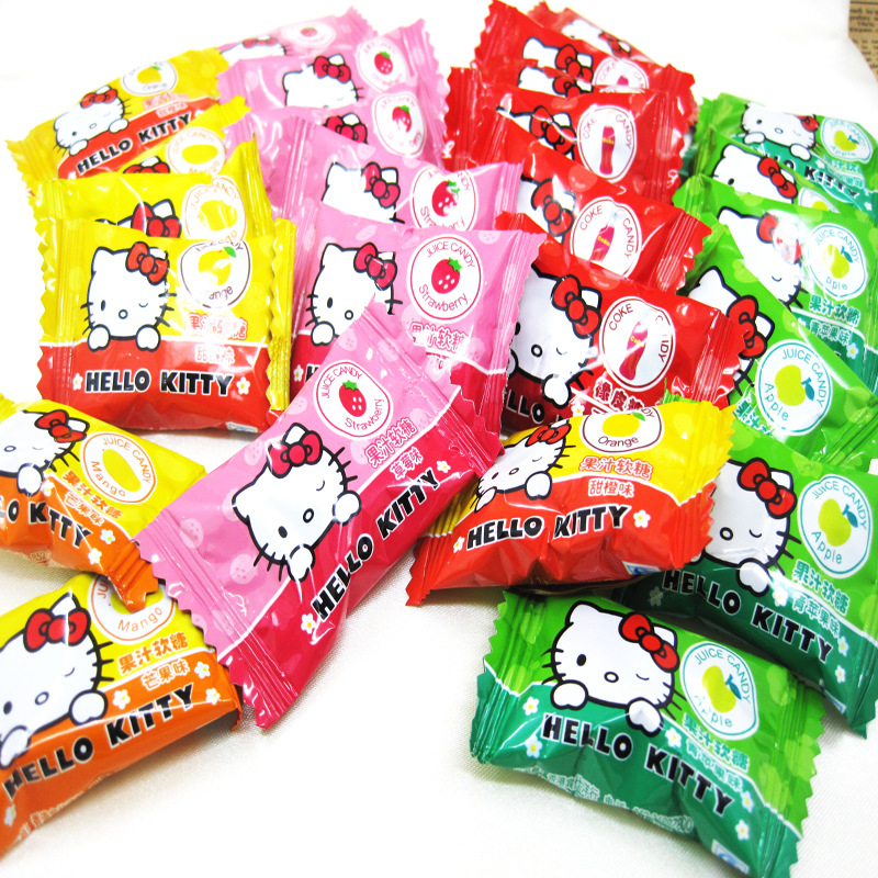 正品批发团购 kt猫果汁软糖 凯蒂猫喜糖橡皮糖 1箱24斤