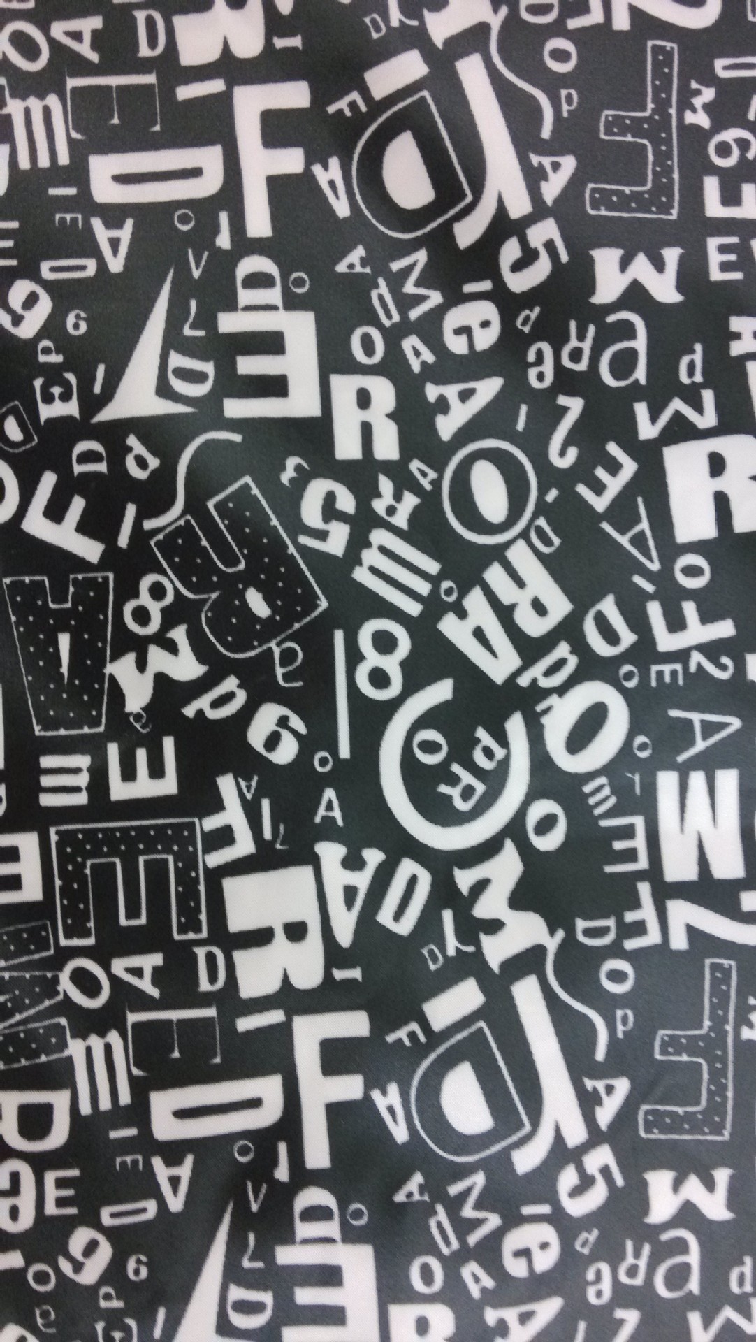 2013年新款化纤面料/羽绒服面料/印花布 涤纶/字母印花/棉服图片_2