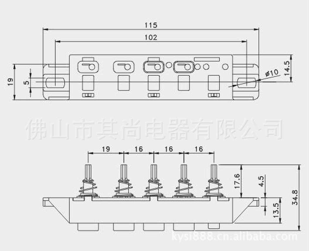 电风扇按钮开关结构图图片