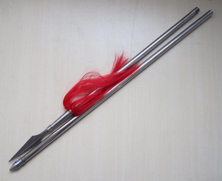 品质保证213cm武术表演全不锈钢红缨枪品质保证