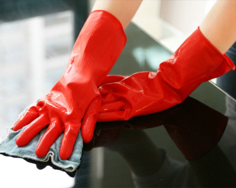 批发乳胶橡胶手套洗衣服洗碗手套胶皮塑胶家务手套加绒加长加厚