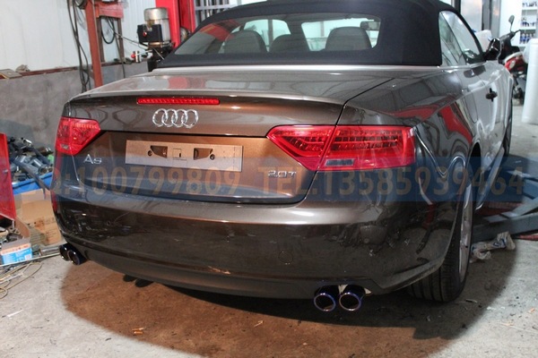 奥迪a5敞篷改装专用排气管 a5两门轿跑改装s5排气管 中尾段原装位