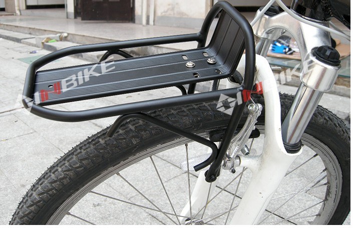 自行车前车架 山地车前货架 单车货架 迷你型货架 铝合金 黑色