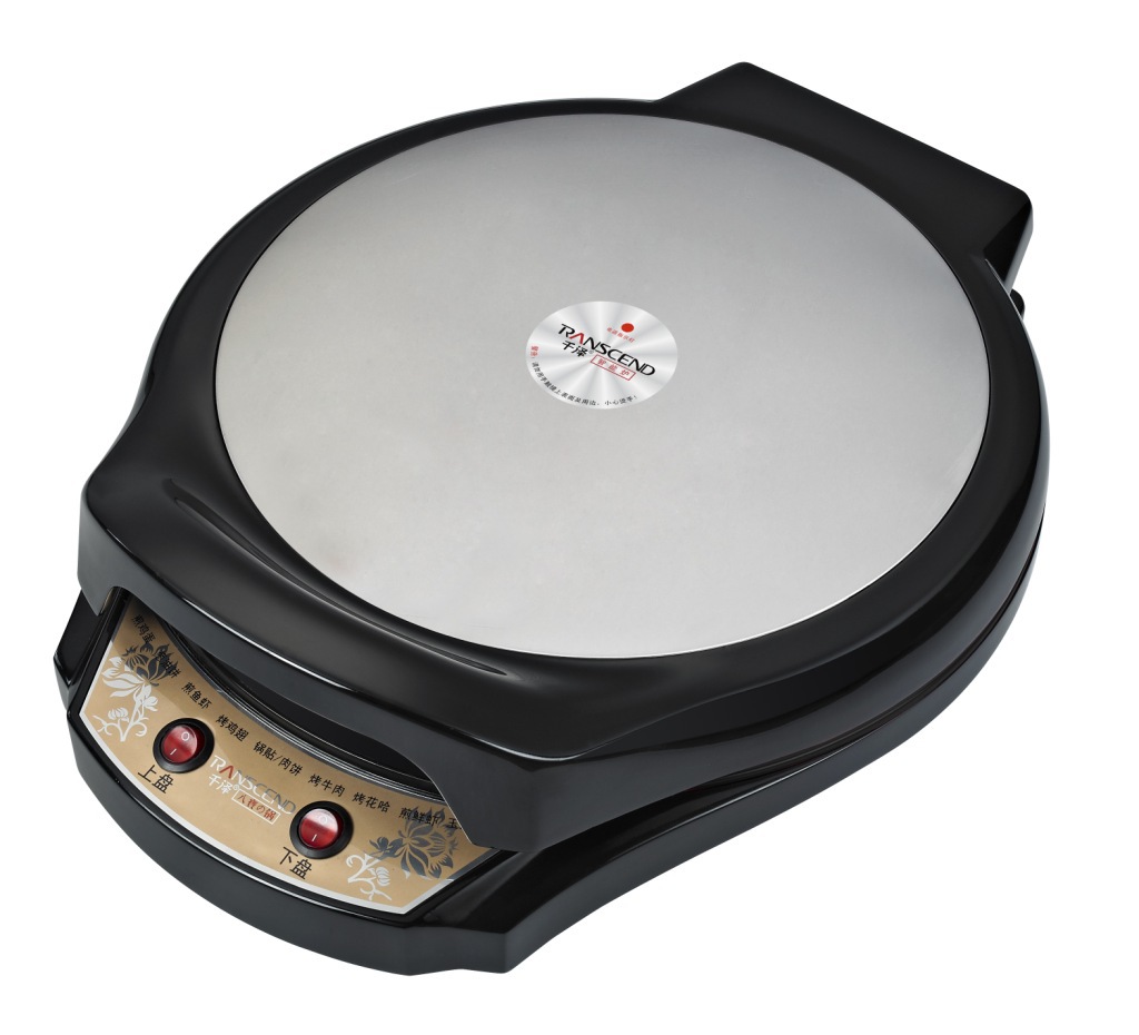 供应千泽电饼铛qz-36b1 36cm超大尺寸不钢锈拉丝面壳煎烤机烙饼机