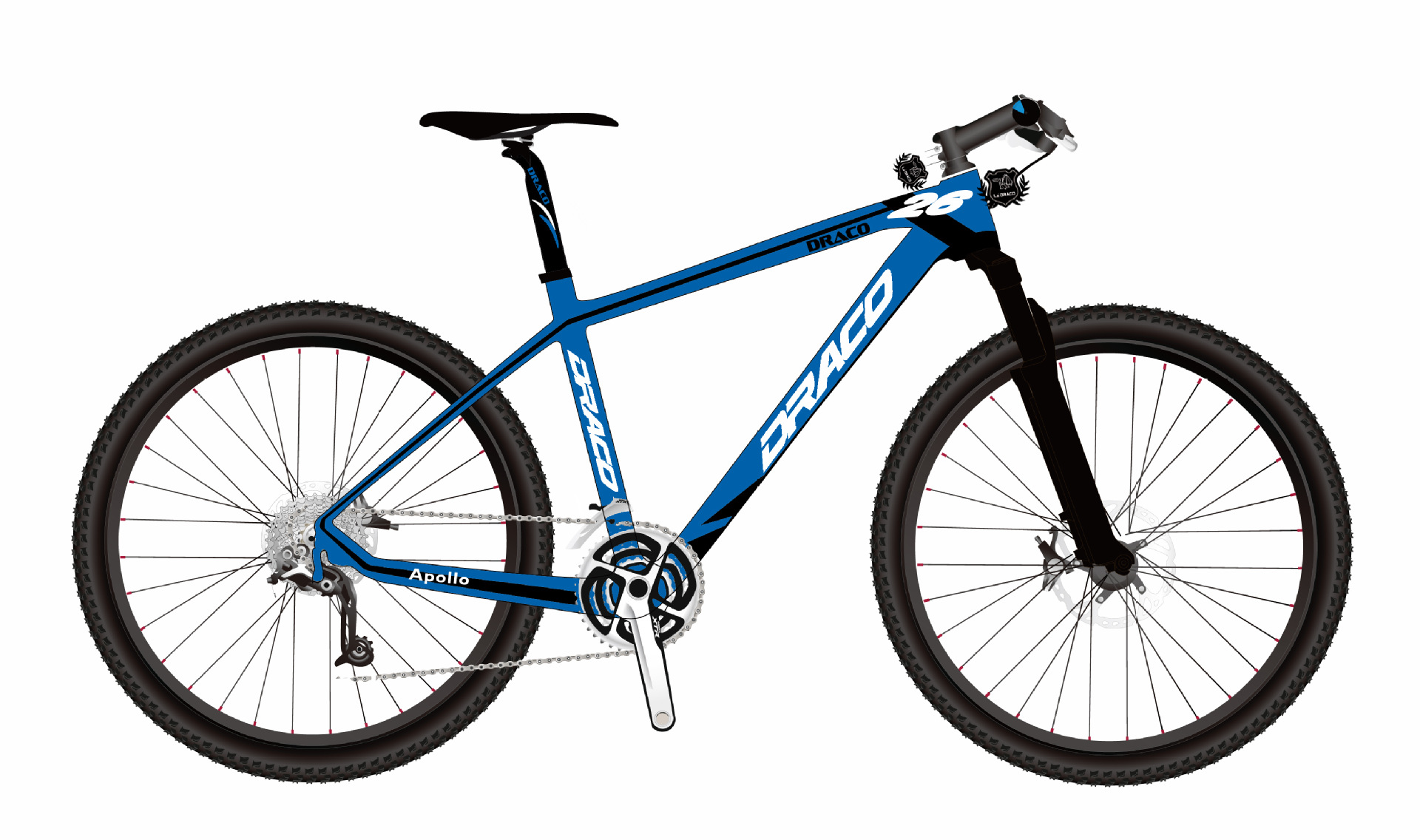 供应碳纤维山地自行车 追酷[draco]