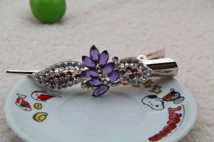 稻花牛角发夹 横夹牛角发夹 厂家直销牛角夹 合金牛角发夹