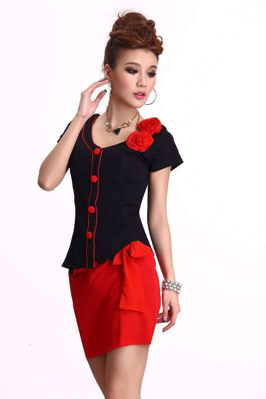 酒吧服装夜场ktv公主服桑拿技师服空姐制服诱惑套装空姐装批发