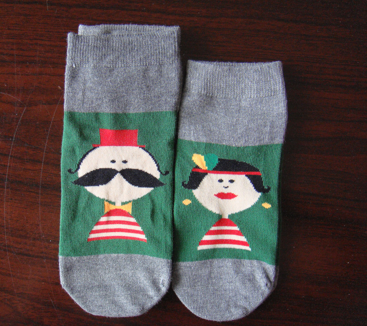 外贸原单个性人物袜糖果色立体袜地板袜子情侣袜子男女袜子