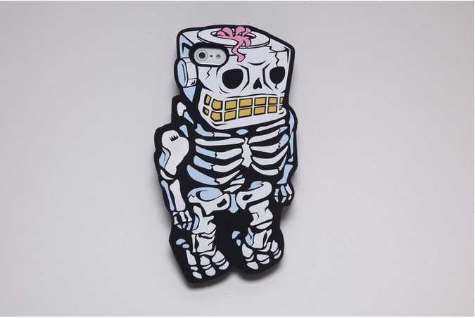 正品 潮个性 iphone5 保护套 情侣款机器人骷髅狗头硅胶手机软壳