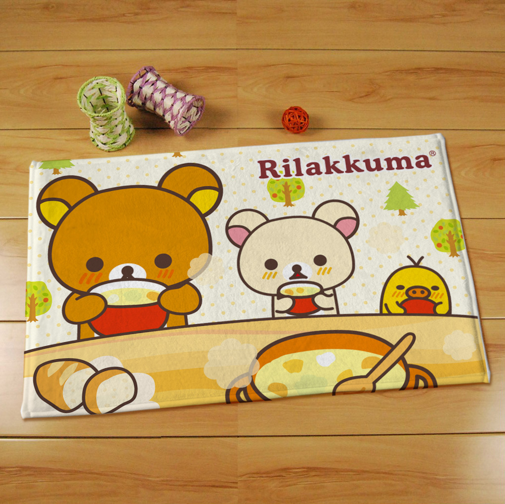 韩版小熊地垫吸水防滑门垫/防滑垫/浴室垫 法拉绒面料 小女生爱