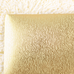 10年厂家供应125克铜板铝箔压纹纸 亮金色月牙纹包装纸批发