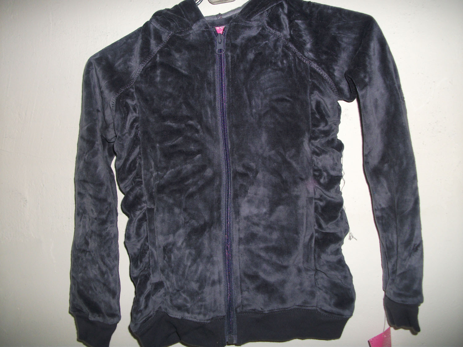 外贸美国原单全棉天鹅绒拉链衫