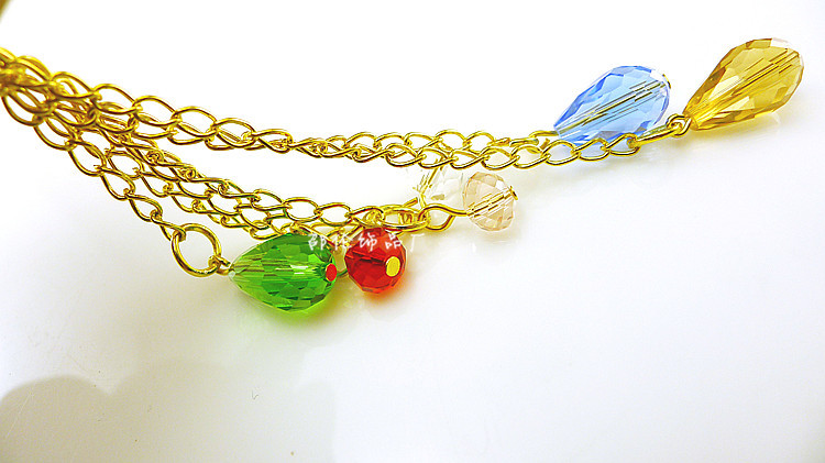 f2-59韩国 透明水晶串珠长流苏 iphone4s苹果手机防尘塞耳机塞