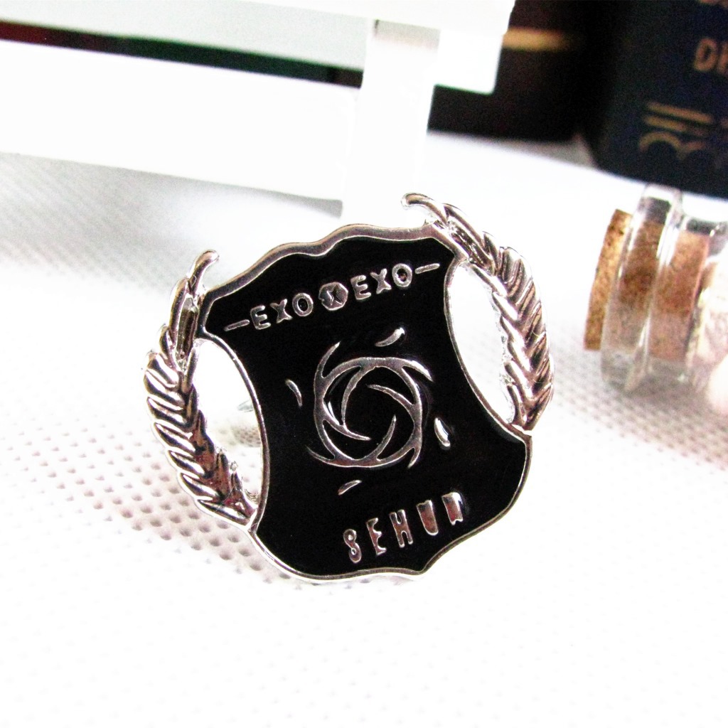 小额批发 exo麦穗明星周边吴世勋se hun标志exo徽章戒指 应援周边