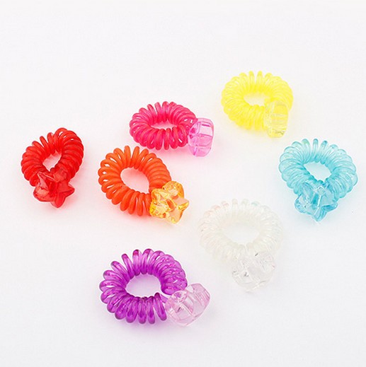 特价韩国多色塑料电话线发圈(一包20个,,混) 发饰 95693