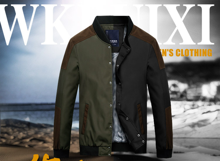 【新品快订】堡罗公牛品牌男装2015春装新款男式夹克男外套批发