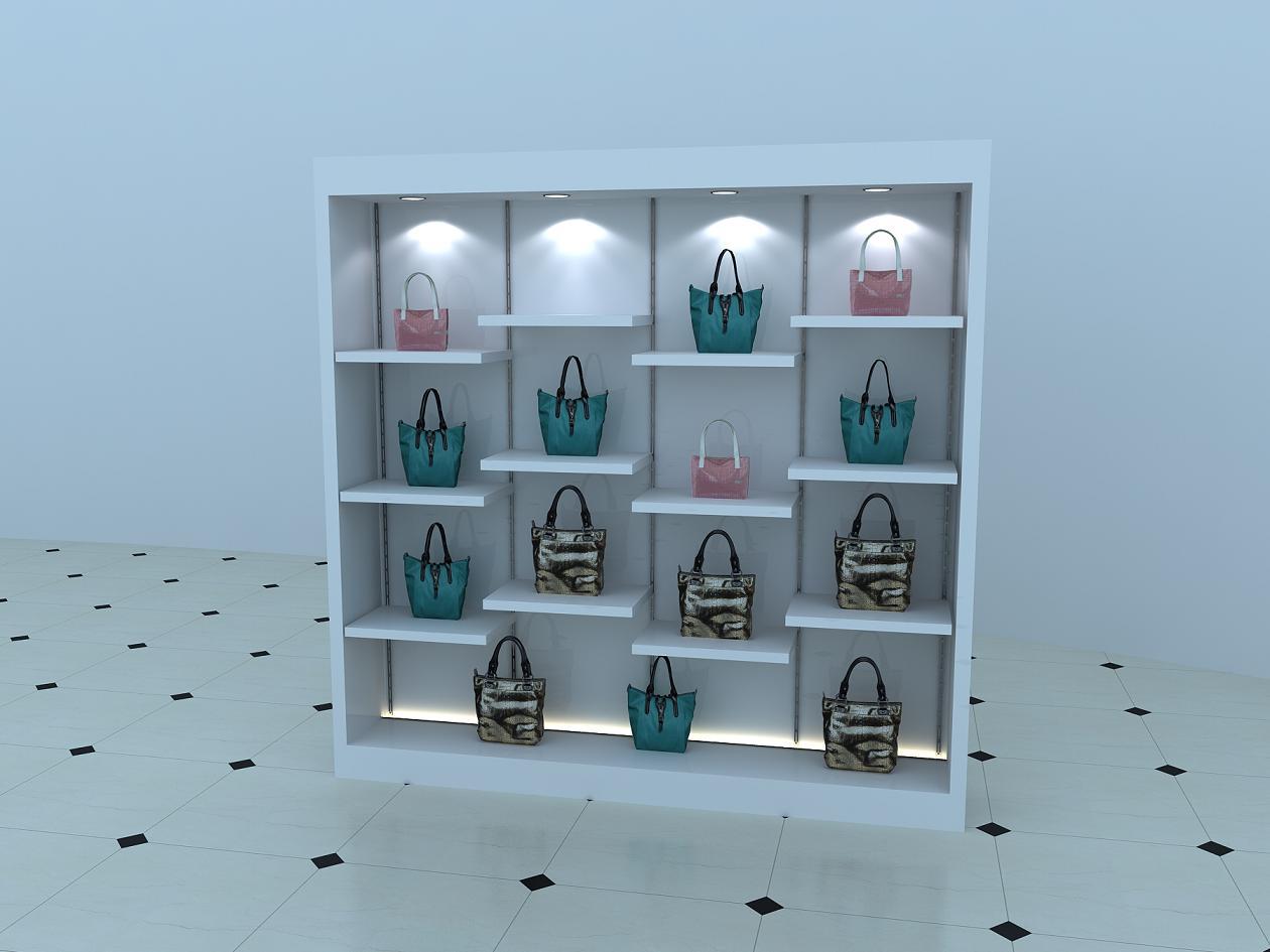 精品包包展示柜陈列自由调解 木制烤漆展柜 烤漆皮具展柜 图片_高清大