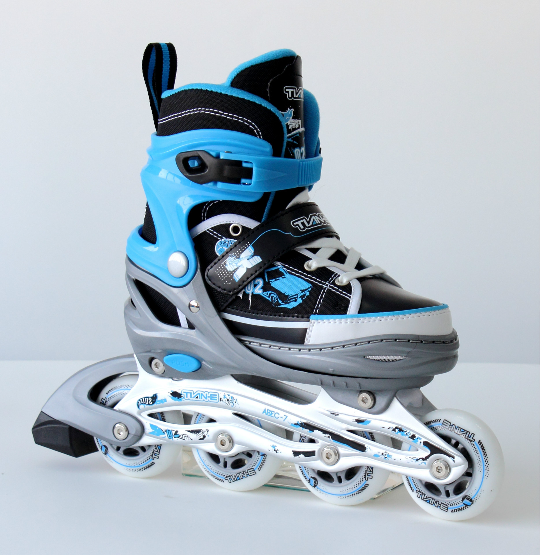 天鹅可调溜冰鞋te-881