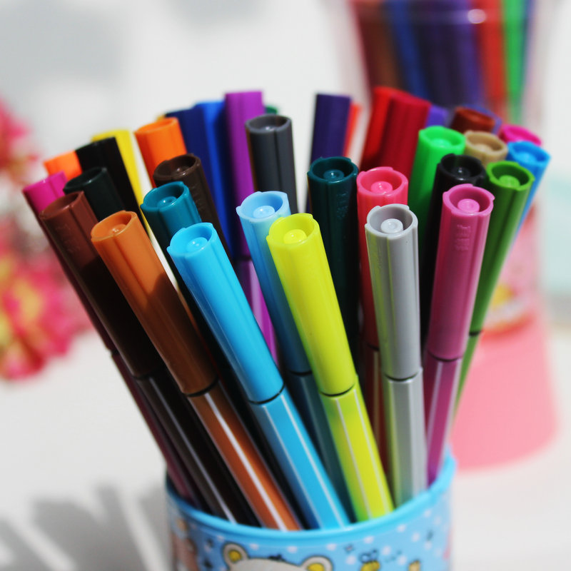 真彩2101小蛮腰酷丫可水洗苗条水彩笔 儿童画画笔文具彩色笔套装