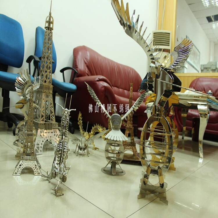 厂家定做 不锈钢金属工艺品摆件 不锈钢摆件 不锈钢恐龙艺术品