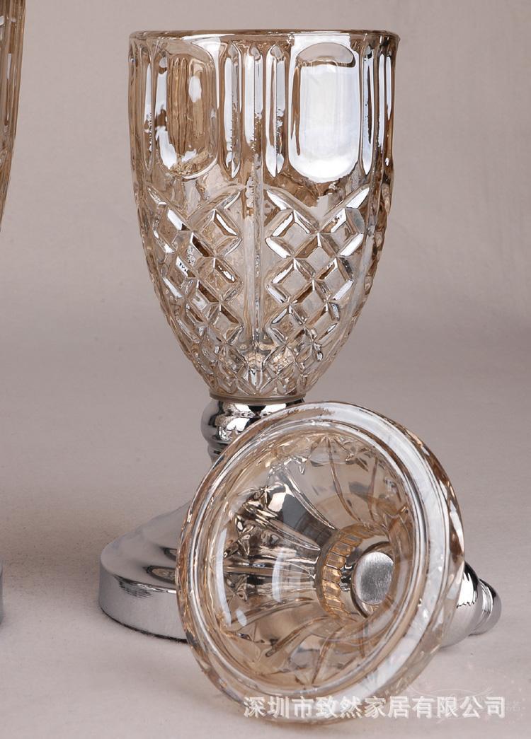 巴洛克高档家居水晶玻璃工艺装饰品摆设 美式新古典摆件 软装饰品