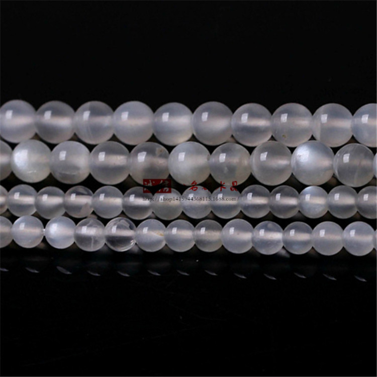 天然水晶 3a白月光石散珠 diy饰品配件 白色拉长石 手串珠子批发