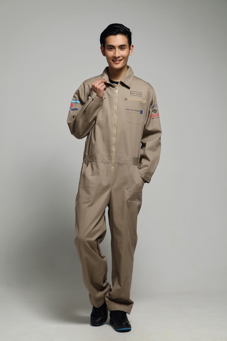 连体工作服纯棉厂服工作服食品厂家工作服定做全棉劳保工作服套装