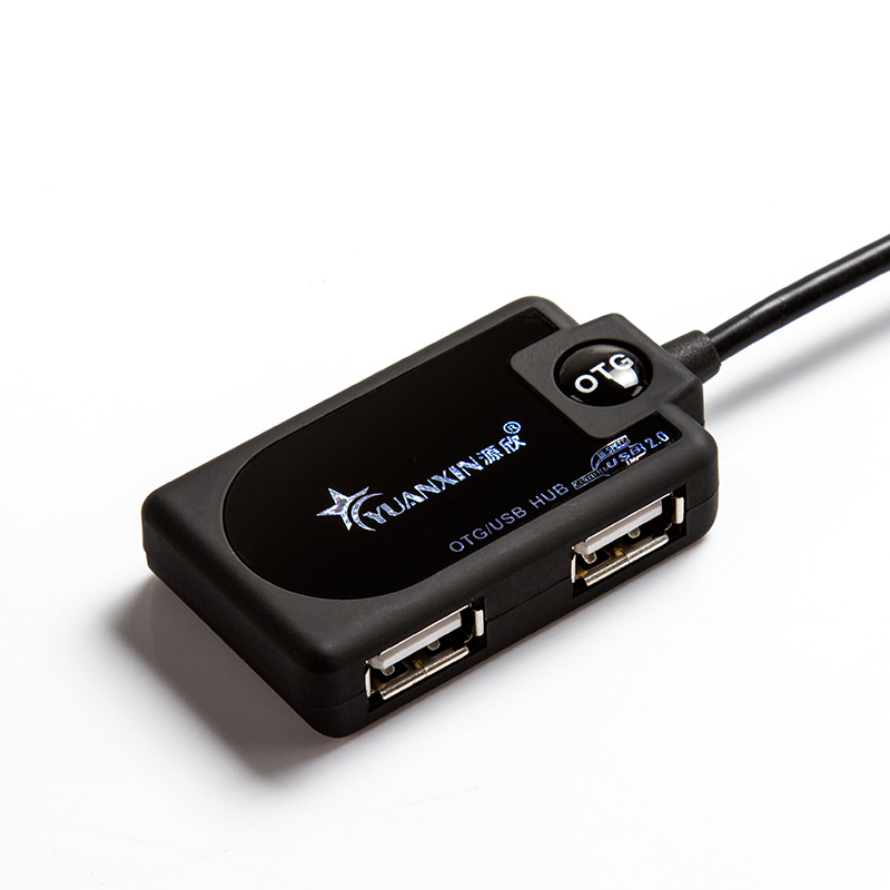 源欣 电脑micro usb分线器一拖四 长线usp otg hub集线器x-0142