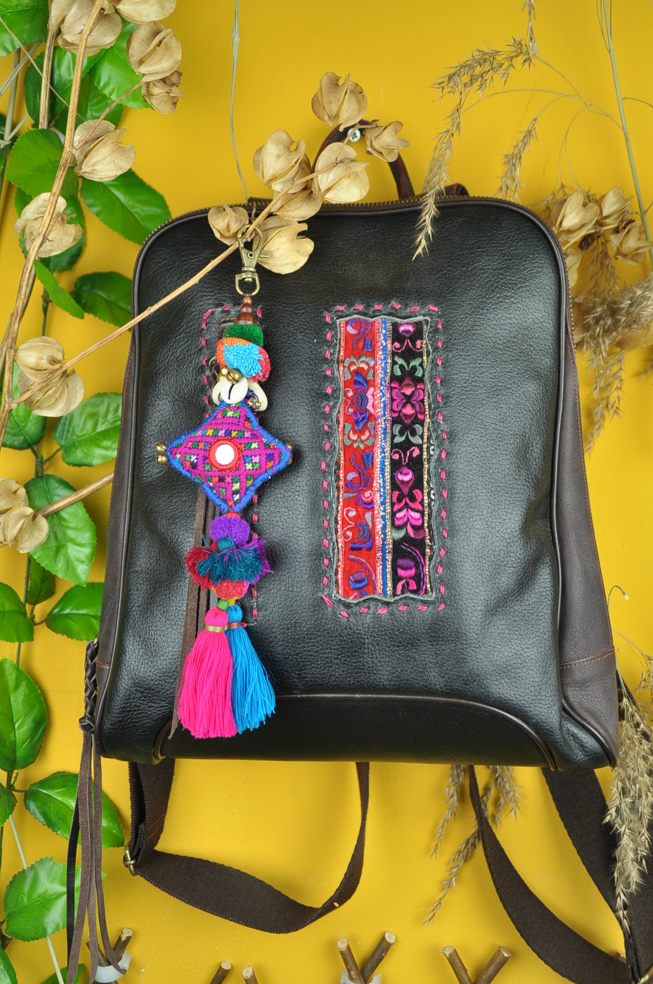 批发泰国手工布艺工艺品 民族风特色包挂 汽车挂件