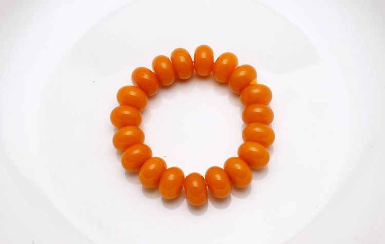 高仿蜜蜡 算盘珠松香散装18mm新款蜜蜡色琥珀批发