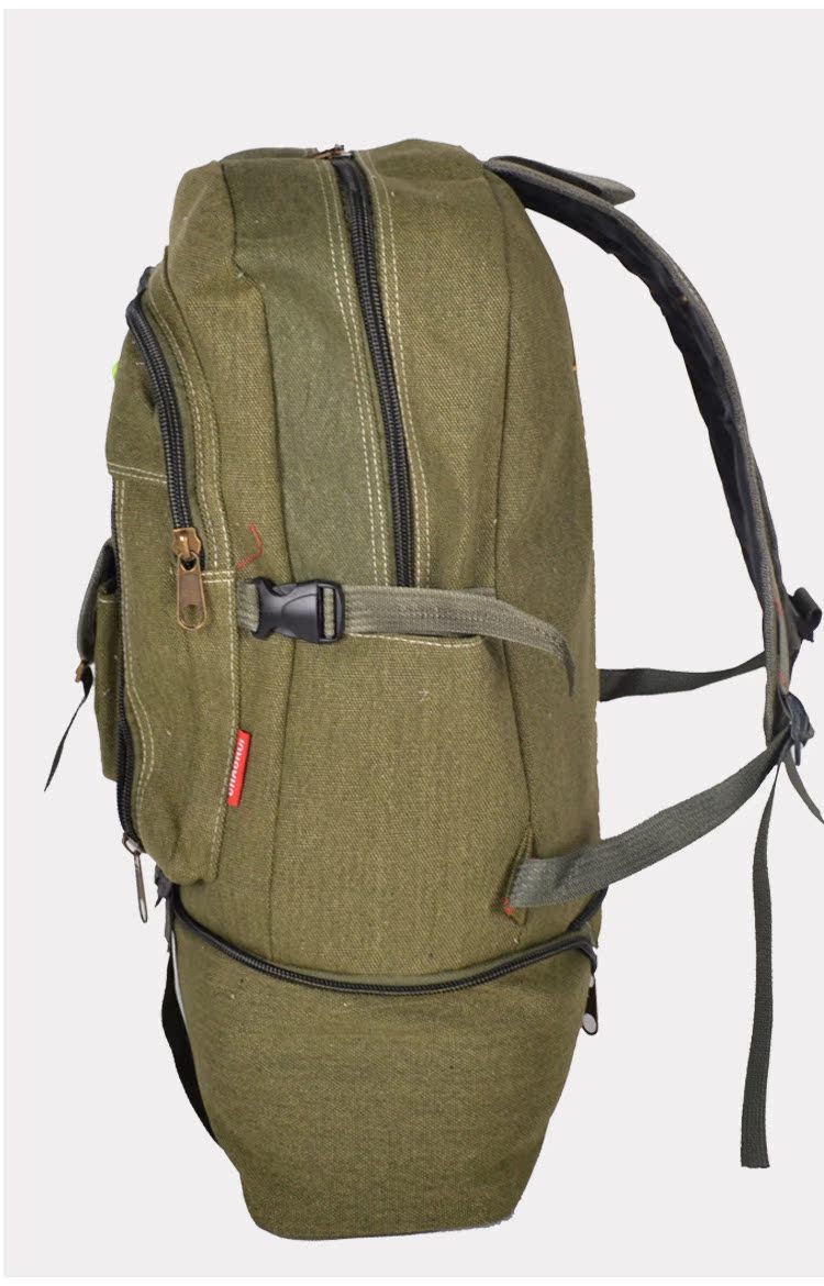 厂家直销帆布登山背包批发赠送防雨罩雨天不怕淋双肩户外旅行背囊
