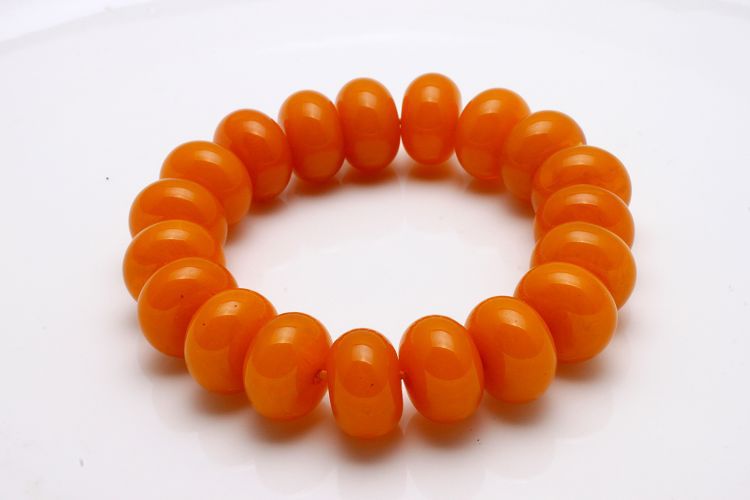 高仿蜜蜡 算盘珠松香散装18mm新款蜜蜡色琥珀批发