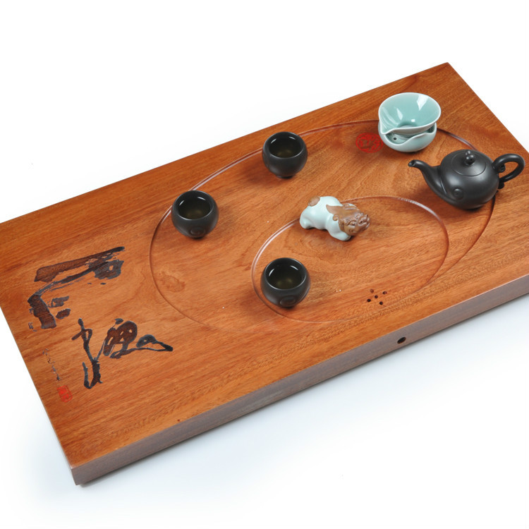 正宗红木茶盘 整块实木茶盘 功夫茶具茶海茶海 茶台特价茶船 大号