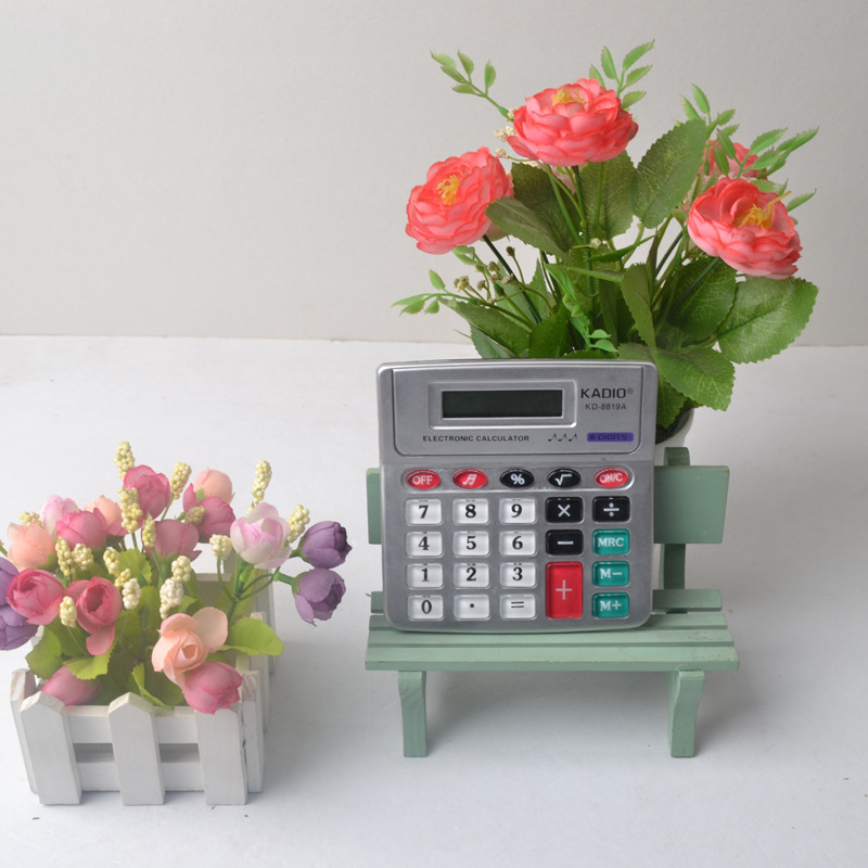 10元店文具用品货源 财务办公专用 水晶按键8位计算器 8819计算机