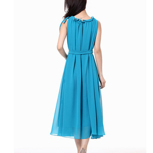 长裙2014春季甜美单件连衣裙成人大摆型涤纶系带裙子正品特卖区