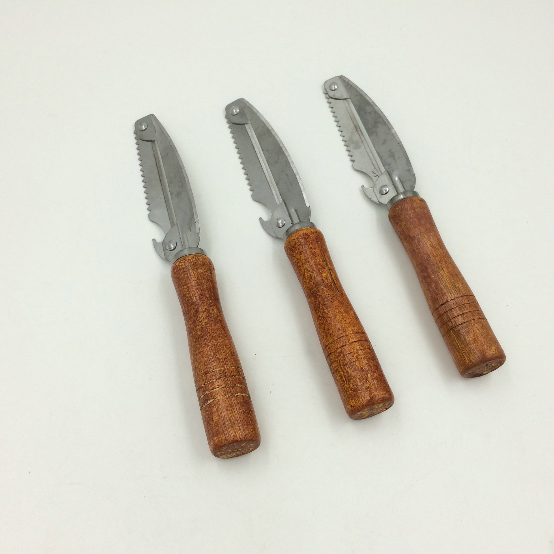 厨房双齿削皮刨刀 木柄长把尖头削皮刀 一元店地摊日用百货批发