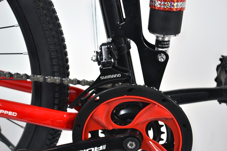 路虎山地自行车减震碟刹变速折叠自行车男女单车代步车通用车