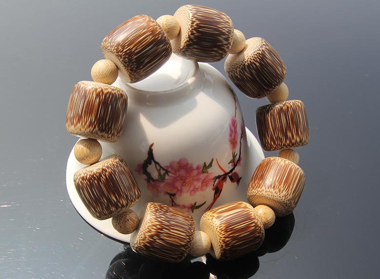 佛教新款18mm棕眼竹桶珠手串 厂家直销佛珠手链工艺品饰品批发 宗